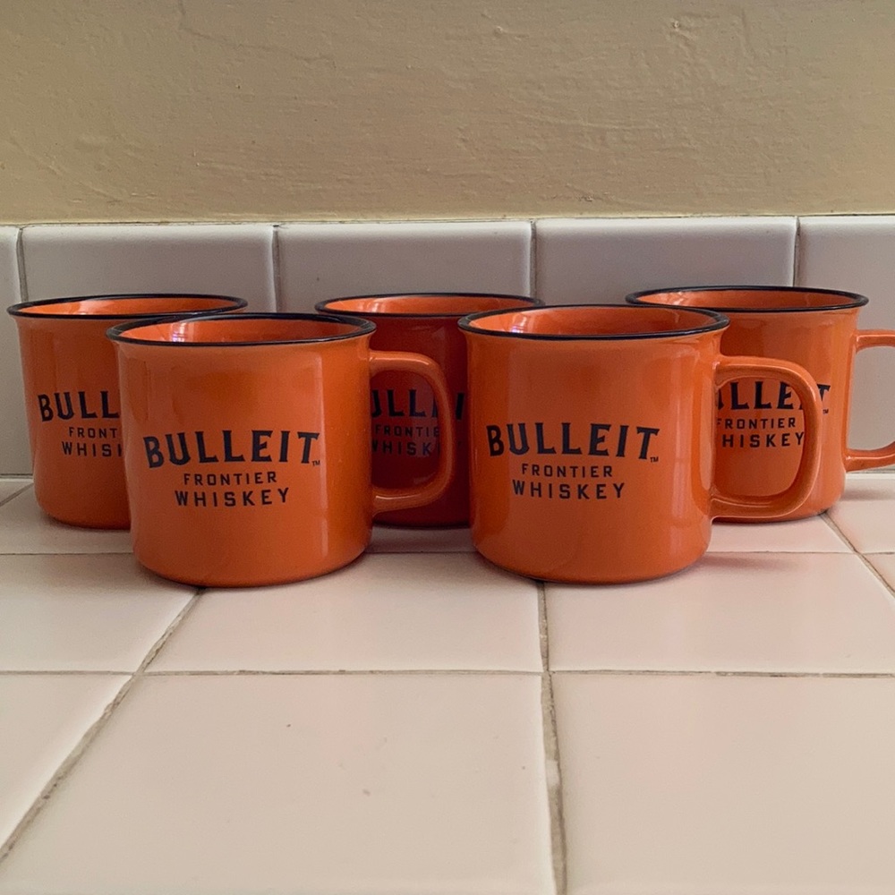 **SET OF 5** Brand New Bulleit Frontier Whiskey Mugs